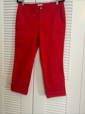 Market & Spruce Red Cropped Ponte Pants
